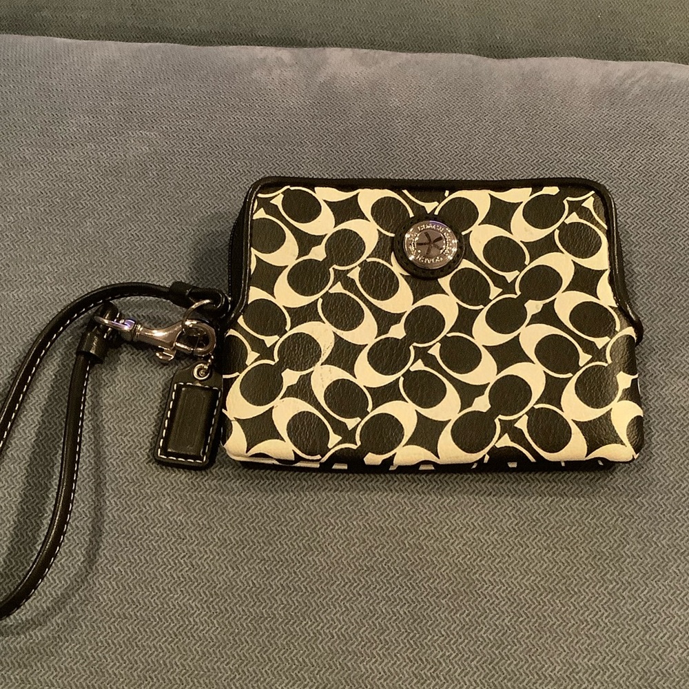 Coach Monochrome Signature Wristlet